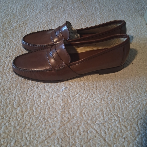 New Vintage Bruno Magli Keene  Brown Leather Slip-On Loafers main image 8